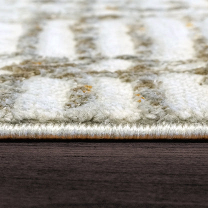 Dynamic Rugs Gold 1356 Cream Silver Gold Modern Machine-Made Rug