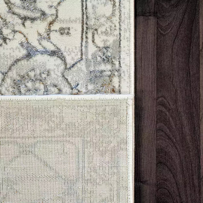 Dynamic Rugs Gold 1357 Cream Silver Gold Traditional Machine-Made Rug