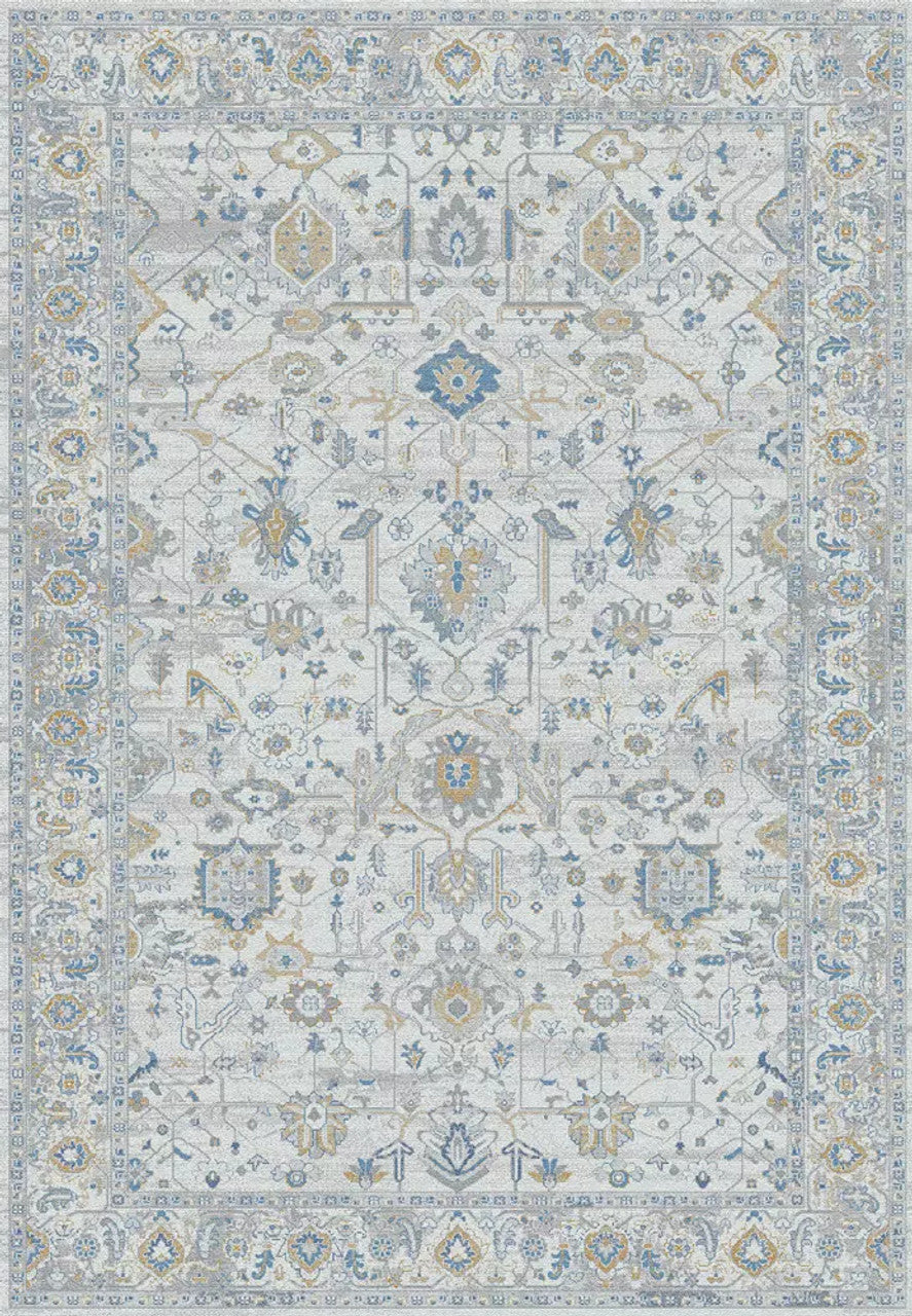 Dynamic Rugs Gold 1357 Cream Silver Gold Traditional Machine-Made Rug