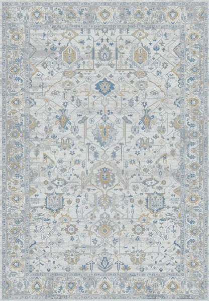 Dynamic Rugs Gold 1357 Cream Silver Gold Traditional Machine-Made Rug
