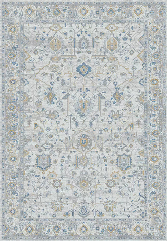 Dynamic Rugs Gold 1357 Cream Silver Gold Traditional Machine-Made Rug