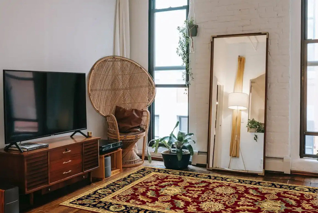 Dynamic Rugs Yazd 1744 Red Traditional Machine-Made Rug