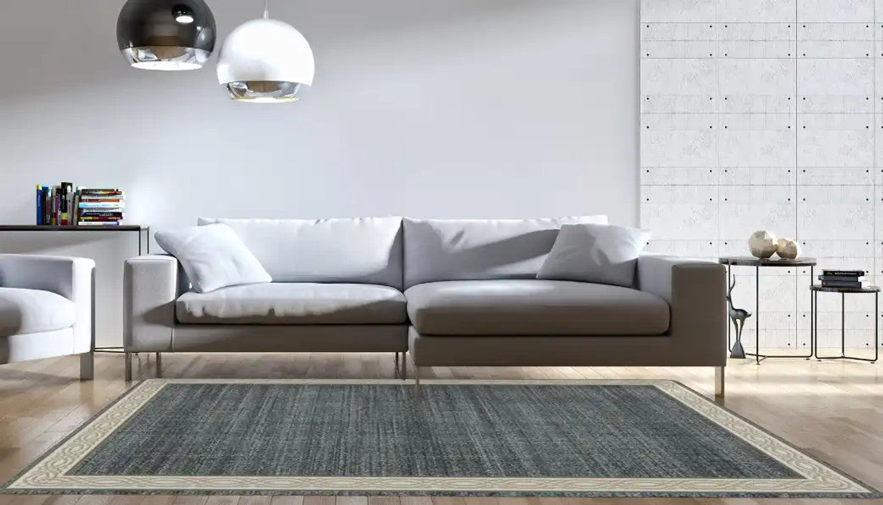 Dynamic Rugs Yazd 1770 Blue Grey Traditional Machine-Made Rug