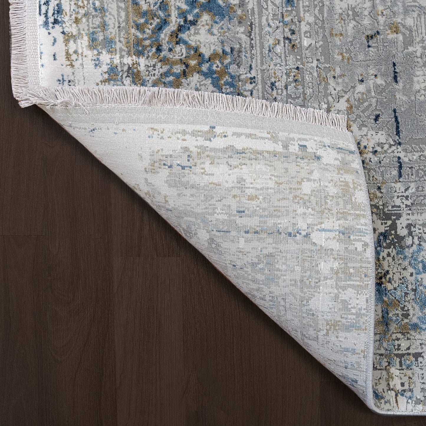 Dynamic Rugs Ruby 2161 Grey Blue Transitional Machine-Made Rug