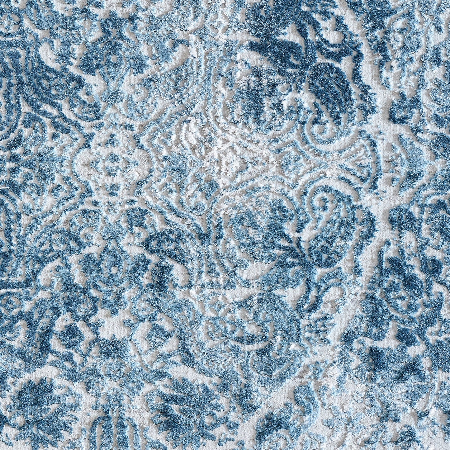 Dynamic Rugs Quartz 27040 Ivory Blue Traditional Machine-Made Rug