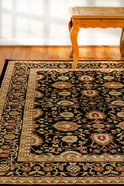 Dynamic Rugs Yazd 2803 Black Traditional Machine-Made Rug