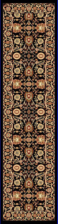 Dynamic Rugs Yazd 2803 Black Traditional Machine-Made Rug
