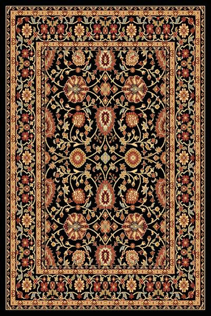 Dynamic Rugs Yazd 2803 Black Traditional Machine-Made Rug