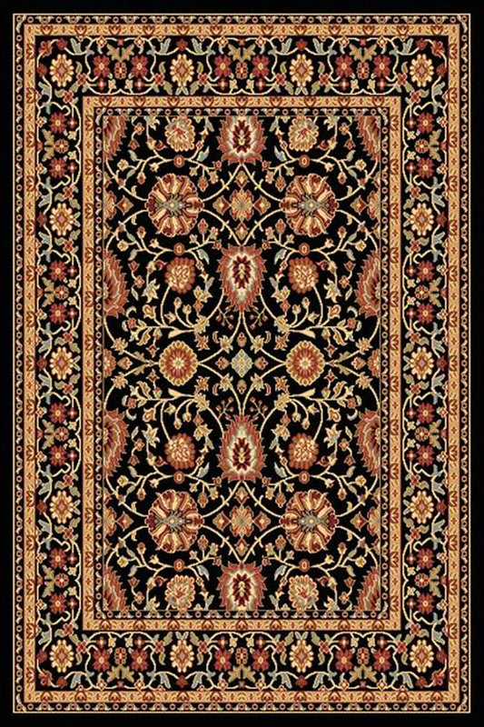 Dynamic Rugs Yazd 2803 Black Traditional Machine-Made Rug