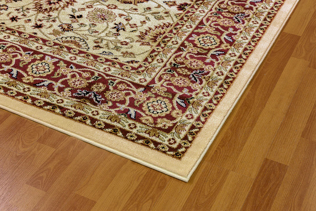 Yazd Dynamic Rug Dynamic Rugs Yazd 2803 Cream Red Traditional Machine-Made Rug – Atlanta ...