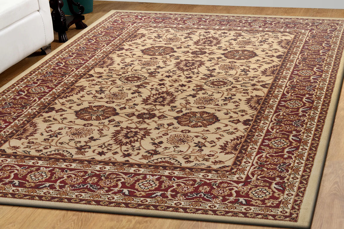 Yazd Dynamic Rug Dynamic Rugs Yazd 2803 Cream Red Traditional Machine-Made Rug – Atlanta ...