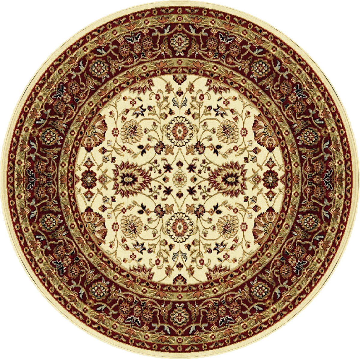 Yazd Dynamic Rug Dynamic Rugs Yazd 2803 Cream Red Traditional Machine-Made Rug – Atlanta ...