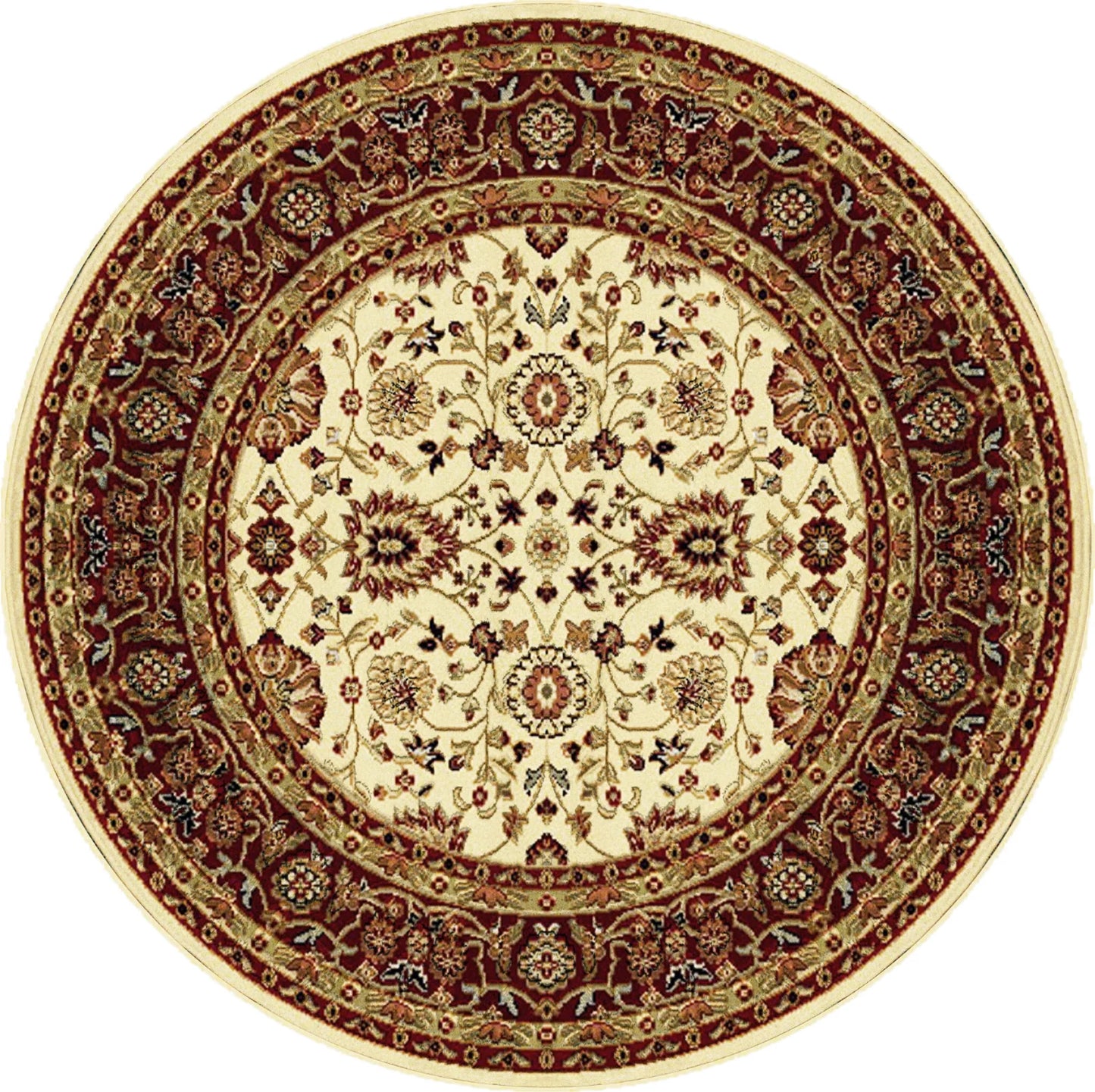 Dynamic Rugs Yazd 2803 Cream Red Traditional Machine-Made Rug