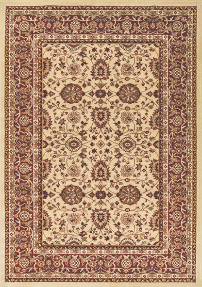 Dynamic Rugs Yazd 2803 Cream Red Traditional Machine-Made Rug