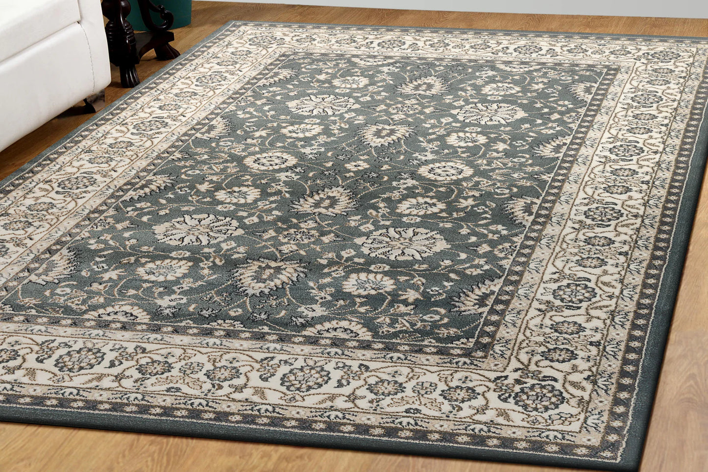 Dynamic Rugs Yazd 2803 Grey Ivory Traditional Machine-Made Rug