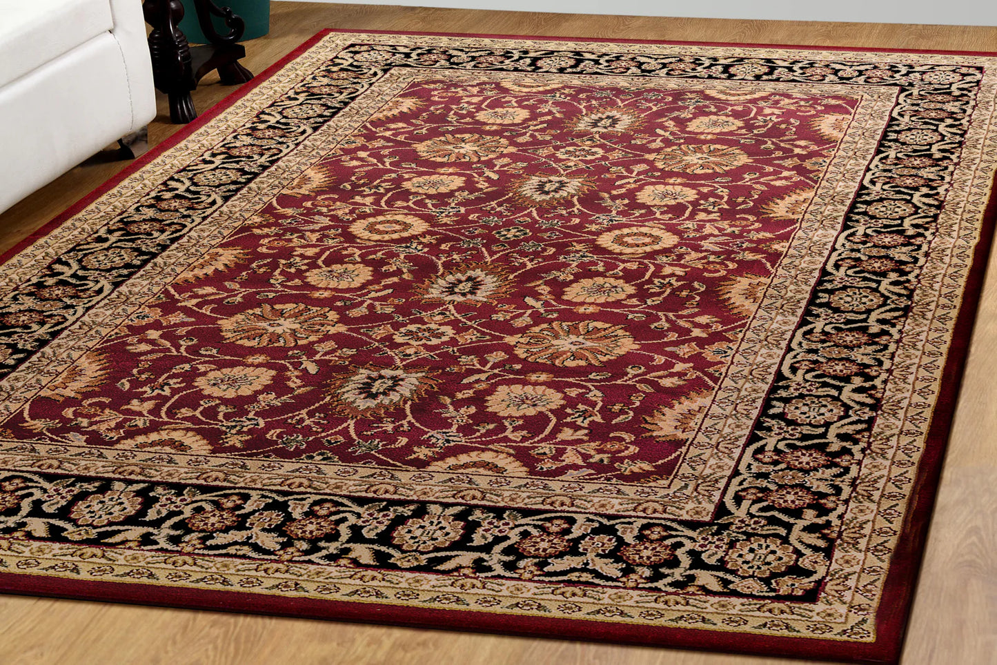 Dynamic Rugs Yazd 2803 Red Black Traditional Machine-Made Rug