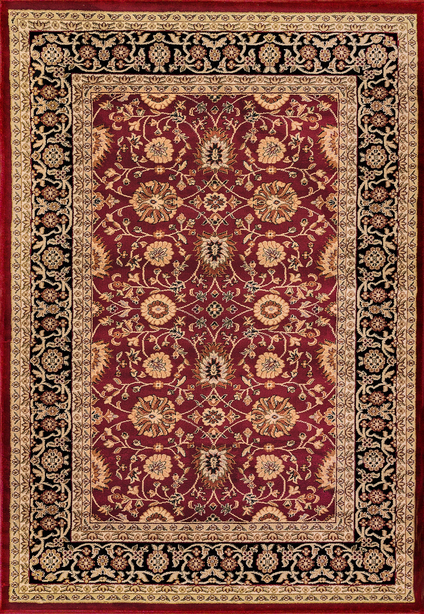Dynamic Rugs Yazd 2803 Red Black Traditional Machine-Made Rug