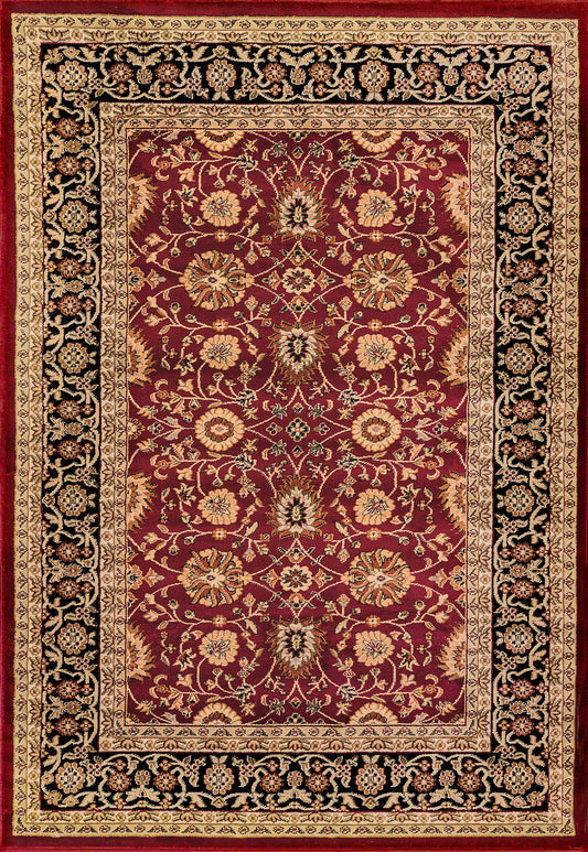 Dynamic Rugs Yazd 2803 Red Black Traditional Machine-Made Rug