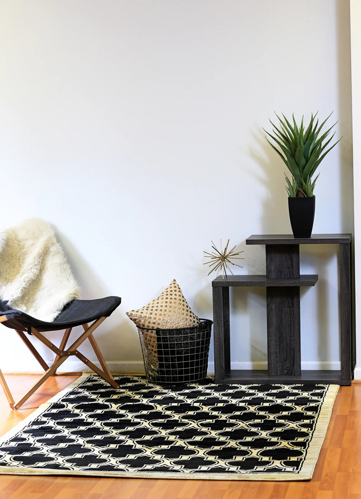 Dynamic Rugs Yazd 2816 Black Contemporary Machine-Made Rug