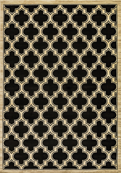 Dynamic Rugs Yazd 2816 Black Contemporary Machine-Made Rug