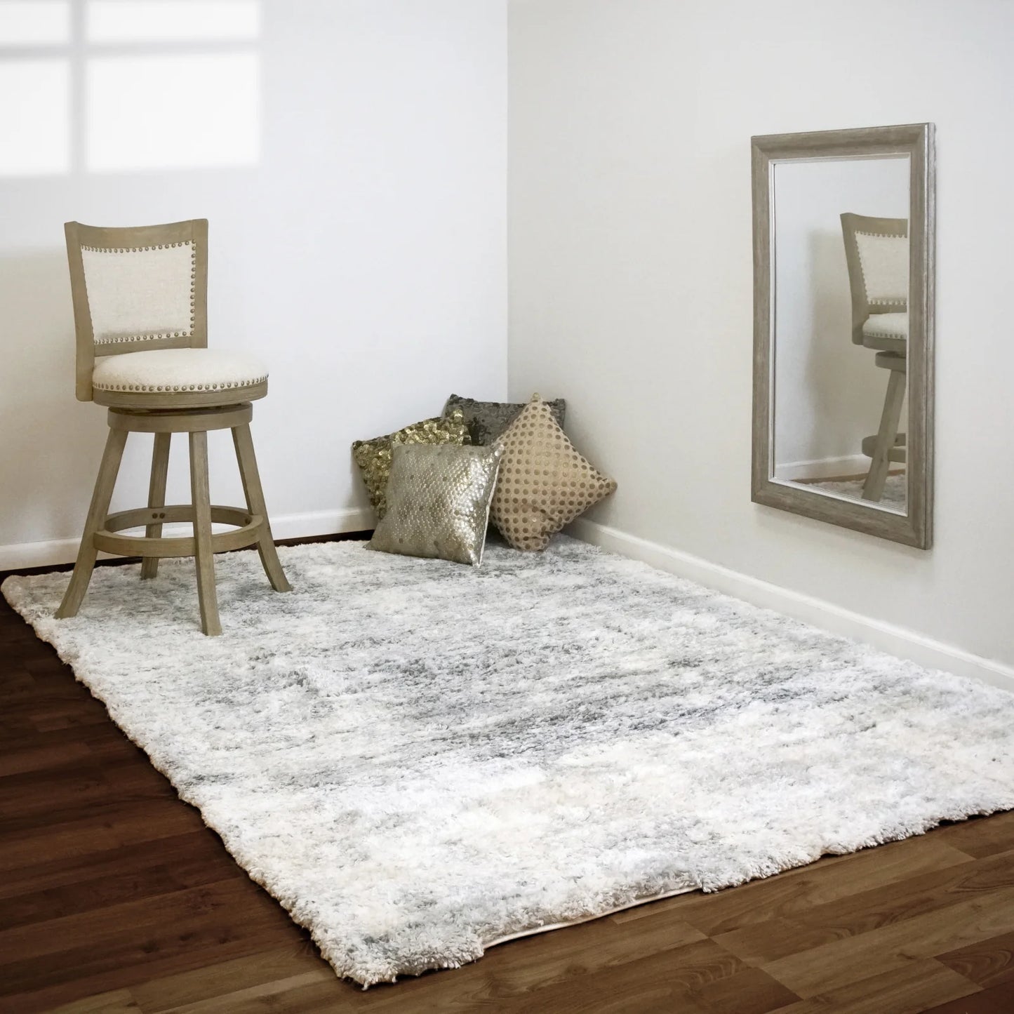 Dynamic Rugs Reverie 3540 Cream Grey Contemporary Machine-Made Rug