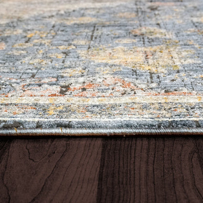 Dynamic Rugs Savoy 3576 Denim Multi   Transitional Machine-Made Rug