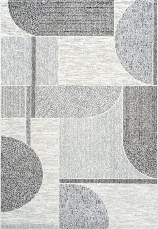 Dynamic Rugs Polaris 46002 Ivory Grey Modern Machine-Made Rug