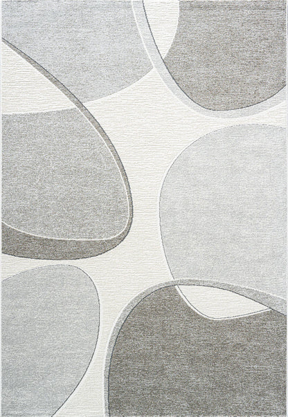 Dynamic Rugs Polaris 46004 Ivory Grey Modern Machine-Made Rug
