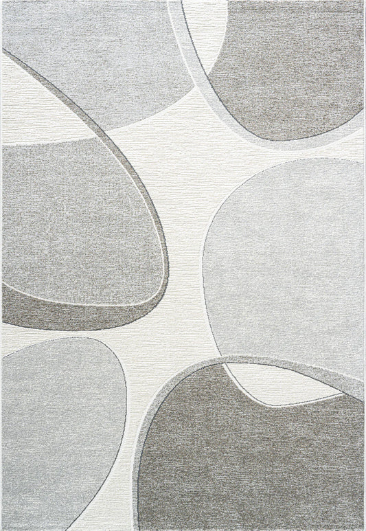 Dynamic Rugs Polaris 46004 Ivory Grey Modern Machine-Made Rug