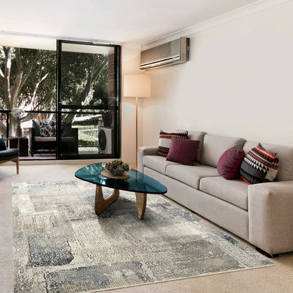 Dynamic Rugs Refine 4630 Beige Slate Contemporary Machine-Made Rug