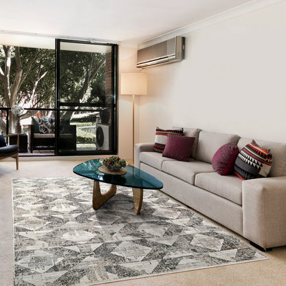 Dynamic Rugs Refine 4631 Beige Cream Slate Contemporary Machine-Made Rug