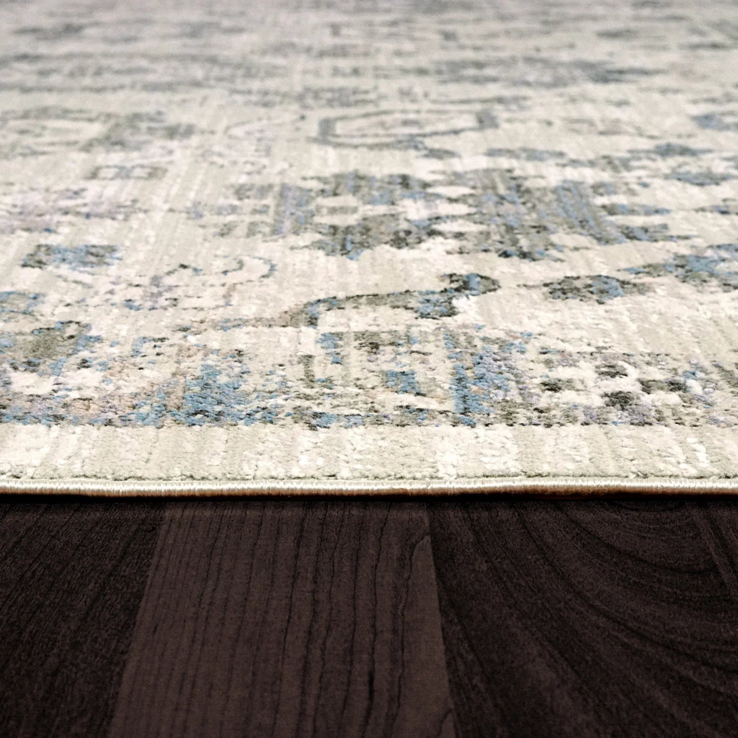 Dynamic Rugs Refine 4634 Cream Grey Blue Contemporary Machine-Made Rug