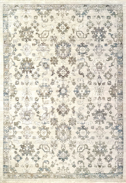 Dynamic Rugs Refine 4634 Cream Grey Blue Contemporary Machine-Made Rug