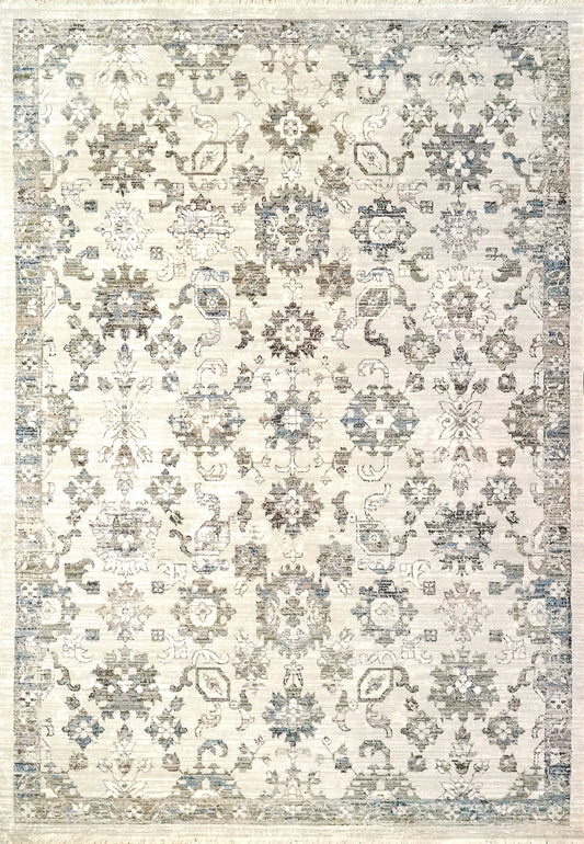 Dynamic Rugs Refine 4634 Cream Grey Blue Contemporary Machine-Made Rug