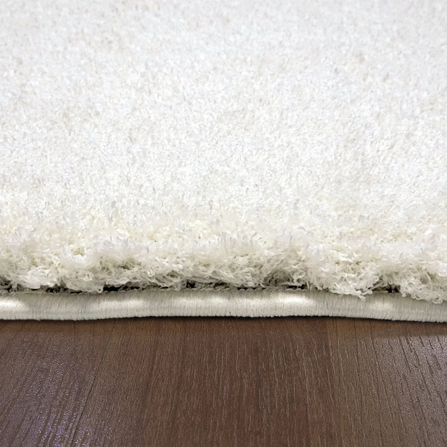 Dynamic Rugs Silky Shag 5900 Ivory Solid Machine-Made Rug