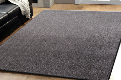 Dynamic Rugs Silky Shag 5900 Silver Solid Machine-Made Rug