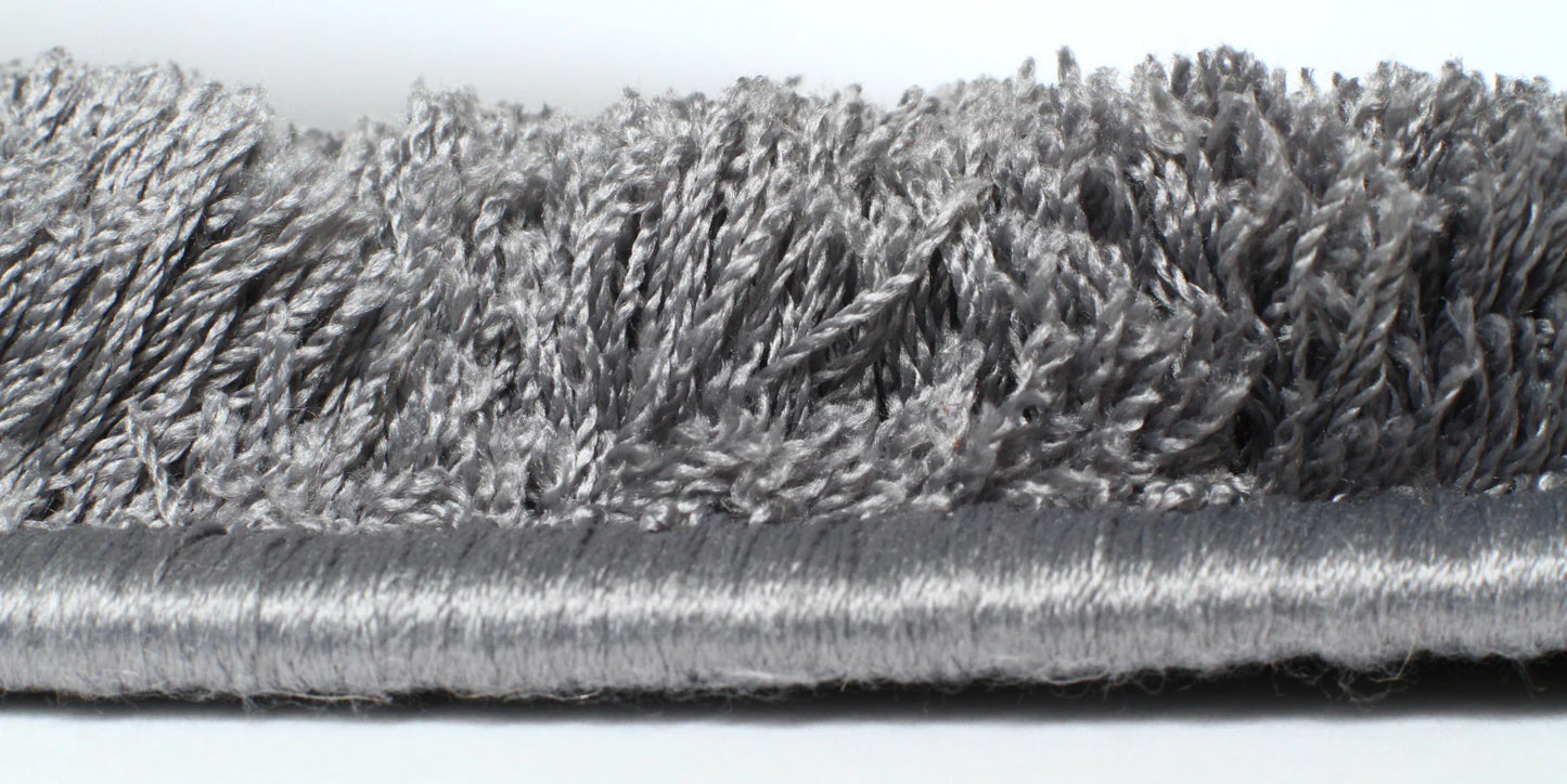 Dynamic Rugs Silky Shag 5901 Silver Contemporary Machine-Made Rug