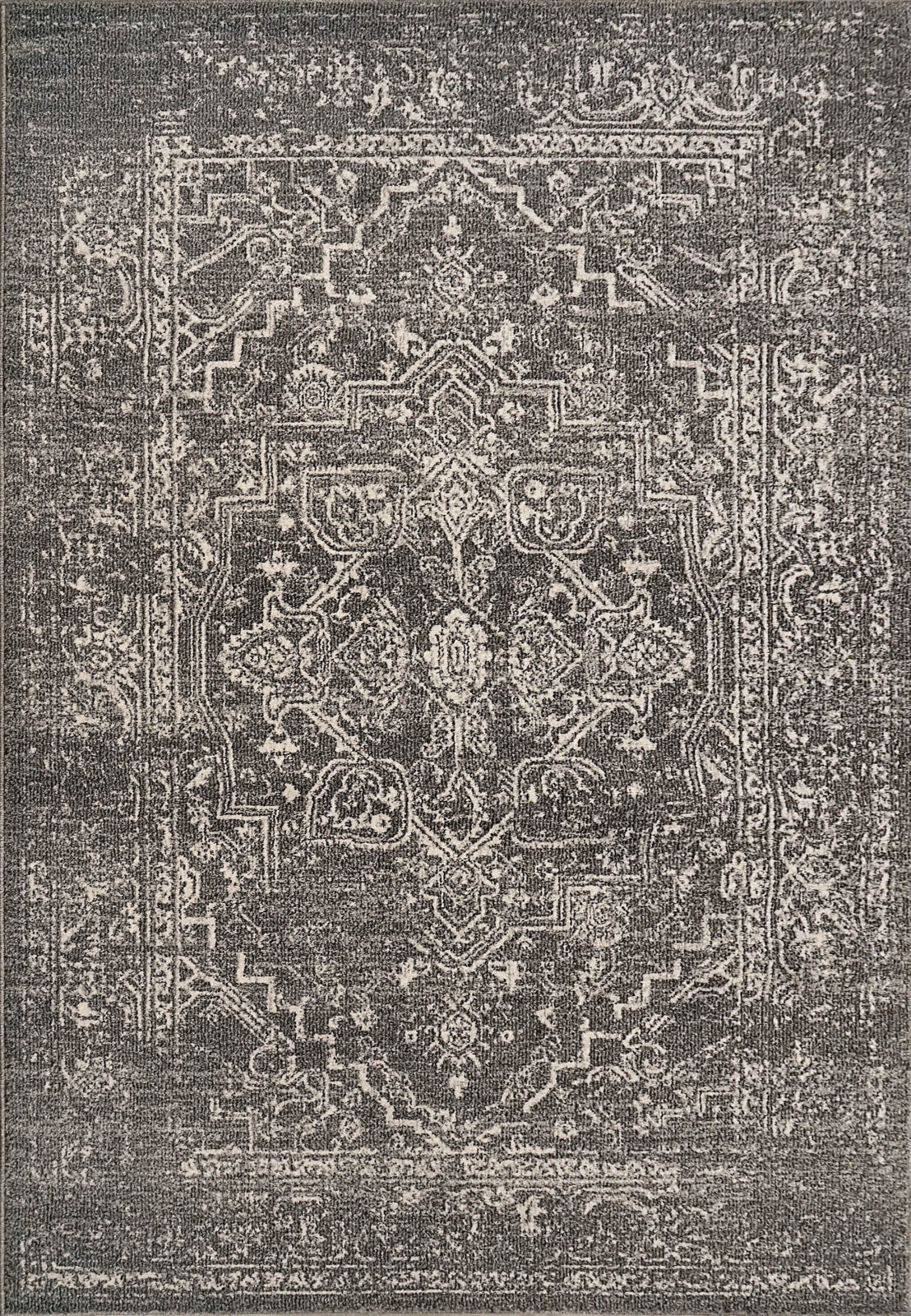 Dynamic Rugs Soma 6191 Dark Grey Ivory Transitional Machine-Made Rug