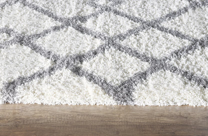 Dynamic Rugs Nitro Lux 6361 Ivory Grey Contemporary Machine-Made Rug