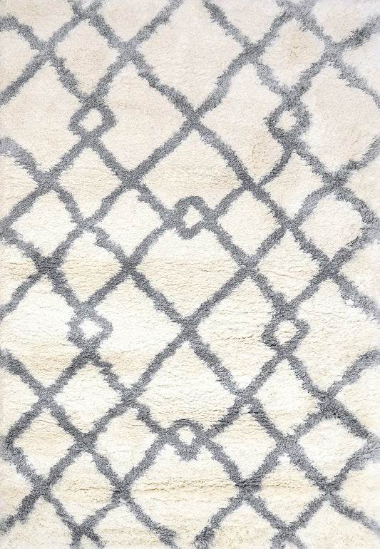 Dynamic Rugs Nitro Lux 6361 Ivory Grey Contemporary Machine-Made Rug