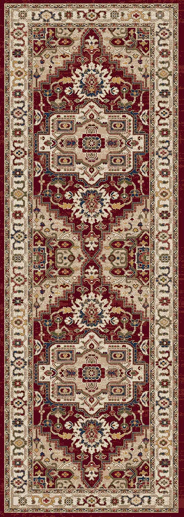 Dynamic Rugs Juno 6882 Ivory Red Transitional Machine-Made Rug