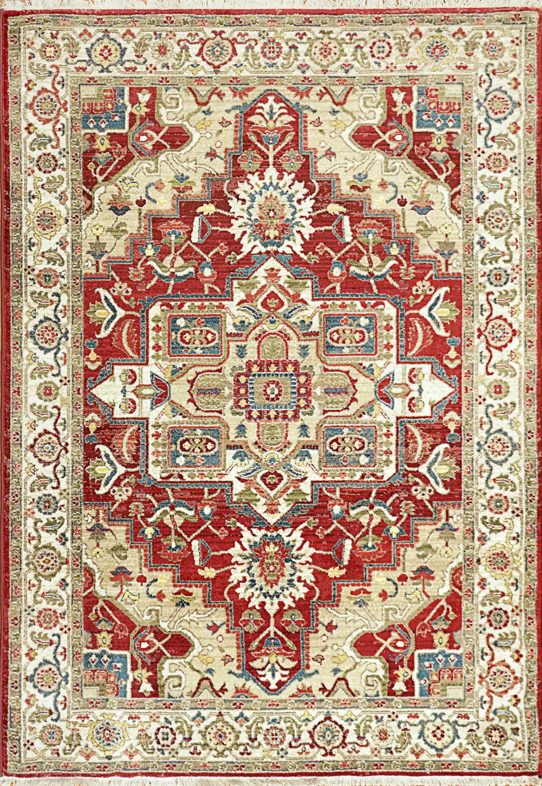 Dynamic Rugs Juno 6882 Ivory Red Transitional Machine-Made Rug