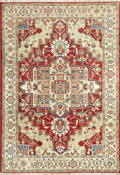 Dynamic Rugs Juno 6882 Ivory Red Transitional Machine-Made Rug