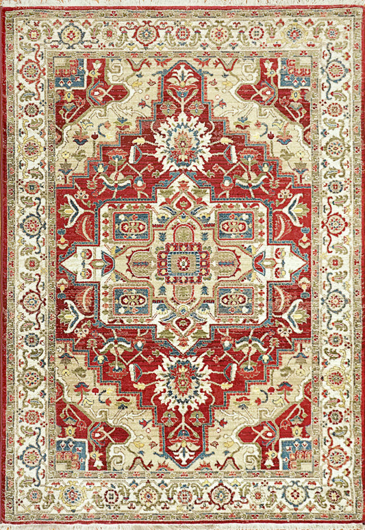 Dynamic Rugs Juno 6882 Ivory Red Transitional Machine-Made Rug