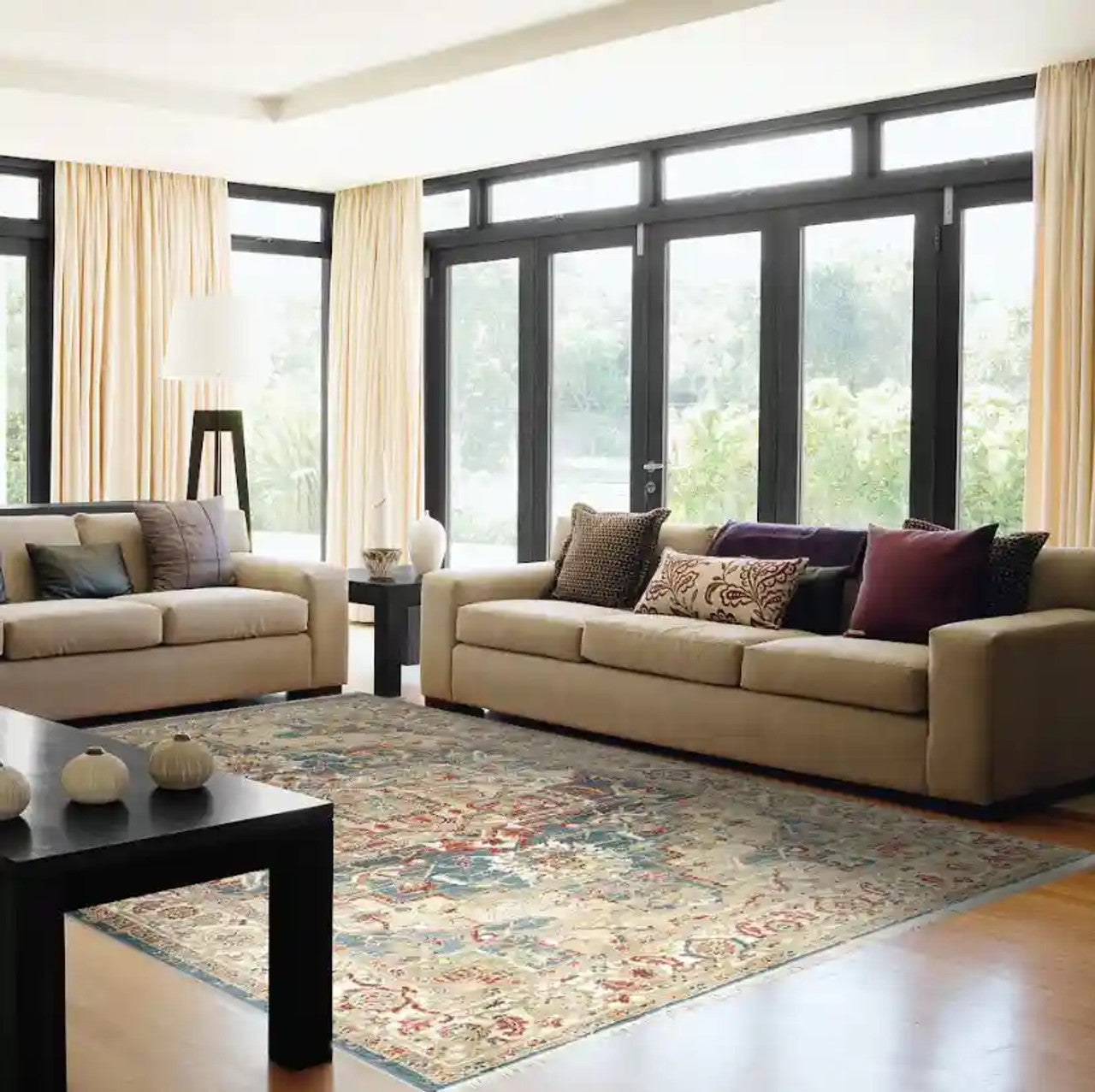 Dynamic Rugs Juno 6882 Navy Red Transitional Machine-Made Rug