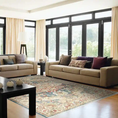 Dynamic Rugs Juno 6882 Navy Red Transitional Machine-Made Rug