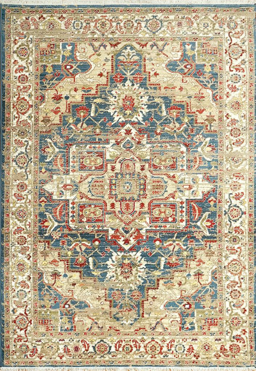 Dynamic Rugs Juno 6882 Navy Red Transitional Machine-Made Rug