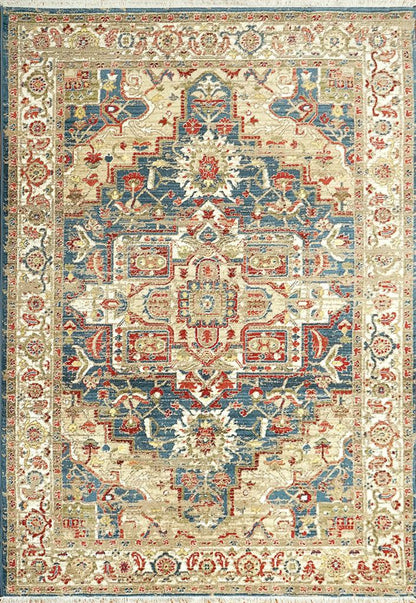 Dynamic Rugs Juno 6882 Navy Red Transitional Machine-Made Rug