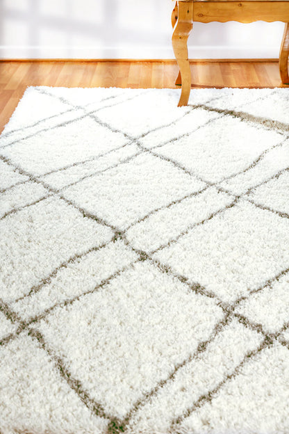 Dynamic Rugs Nordic 7431 White Silver Contemporary Machine-Made Rug