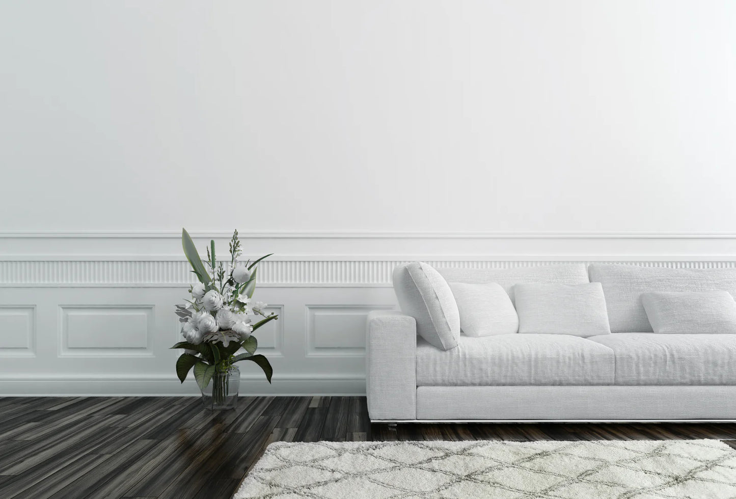 Dynamic Rugs Nordic 7432 White Silver Contemporary Machine-Made Rug